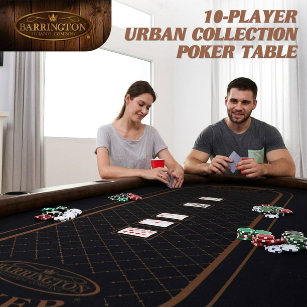 Barrington Urban 10-Player Texas Hold'em Poker Table with Dining
