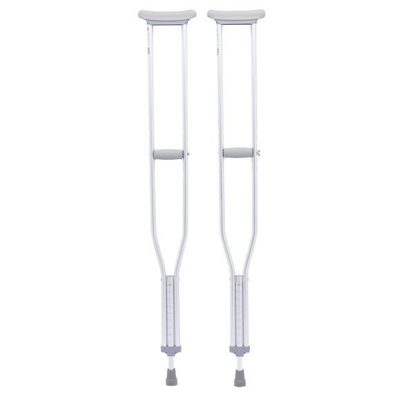 Medline Tall Aluminum Crutches, Fits Between 5'10" - 6'6" Tall, 300 lb Capacity