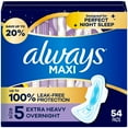 thumbnail image 1 of Always Maxi Overnight Pads with Wings, Size 5, 54 ct., 1 of 10