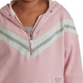 thumbnail image 3 of Limited Too Girls Pink Half Zip Hooded Pullover, 3 of 5