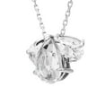 thumbnail image 5 of Pear Cut Lab Gemstone Earring and Necklace Set in Sterling Silver, 5 of 7