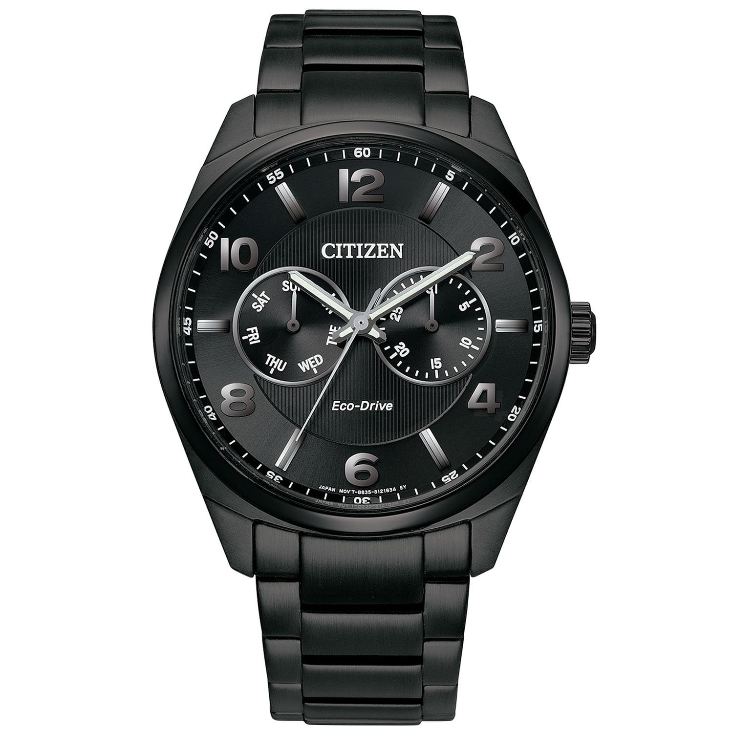 Citizen Eco-Drive Journal Standard ブラック Citizen Men's Eco-Drive Black-Tone Dress Classic Watch 44mm