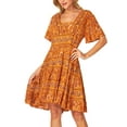 thumbnail image 1 of Bila Women's Floral Paisley Short Tiered Dress, 1 of 5