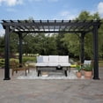 thumbnail image 1 of Range 14' x 12' Black Steel Pergola w/ Trellis Roof, 1 of 13