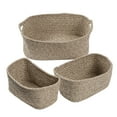thumbnail image 4 of Honey-Can-Do 3-Piece Set of Cotton Nested Texture Baskets, Champagne, 4 of 8