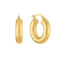 thumbnail image 3 of High-Polish Hoop Earrings in 18K Gold, 3 of 6