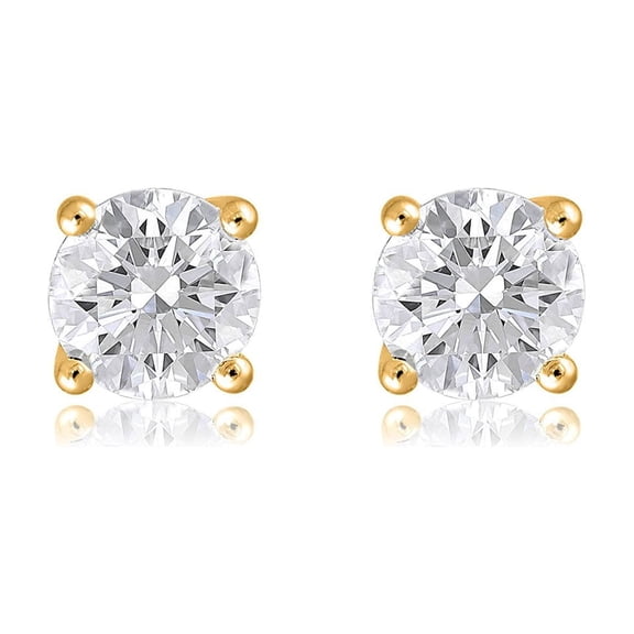 Lab Created 2.00 CT. T.W. Fancy Cut Diamond Stud Earrings in 18K Gold
