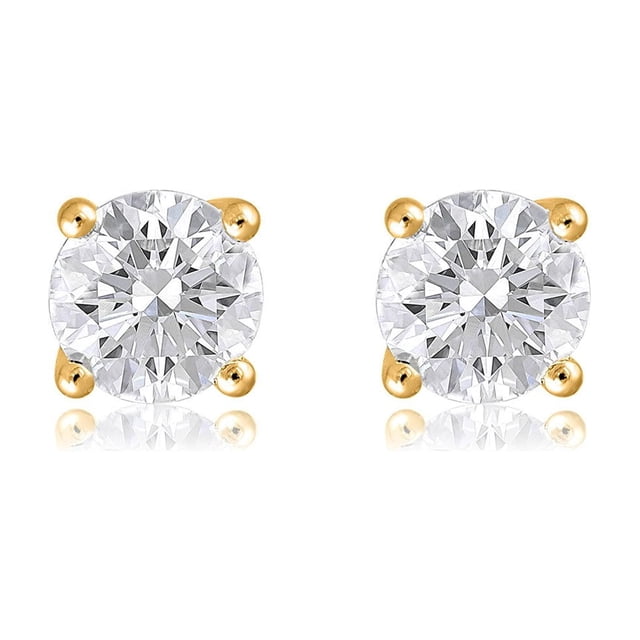 Lab Created 2.00 CT. T.W. Fancy Cut Diamond Stud Earrings in 18K Gold