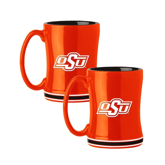 Logo Brands Oklahoma State Cowboys 14oz Relief Mug Set