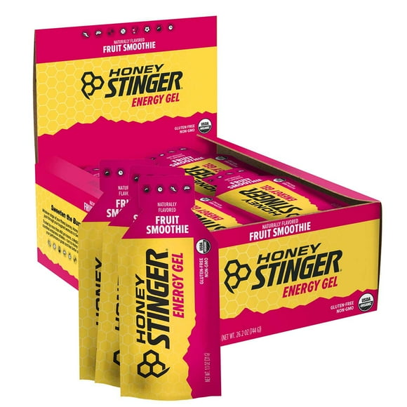 Honey Stinger Organic Energy Gel, Fruit Smoothie, Caffeine Free Healthy Snack, 1.1 oz., 24 pk.