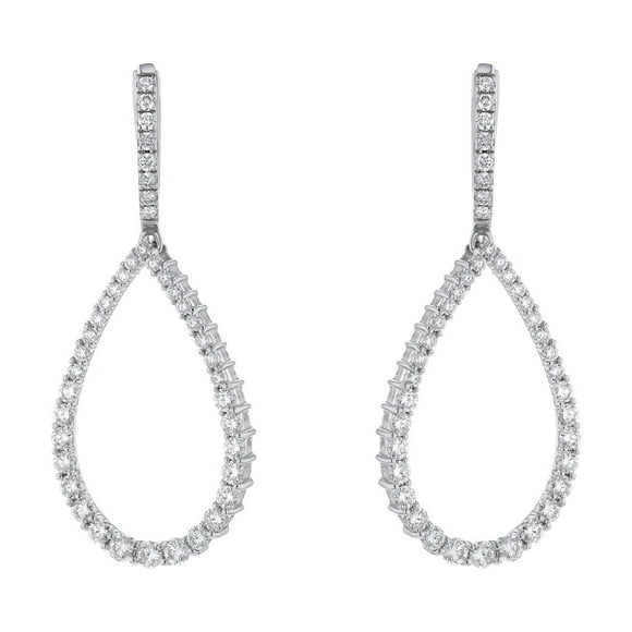 1.50 CT. T.W. Diamond Pear Shaped Dangle Earrings in 14K Gold