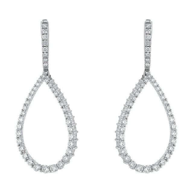 1.50 CT. T.W. Diamond Pear Shaped Dangle Earrings in 14K Gold