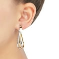 thumbnail image 4 of Double Curve Hoop Earrings in 14K Gold, 4 of 4