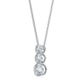 thumbnail image 2 of Lab Created Round Diamond 1.96 CT. T.W. Three-Stone Floating Pendant in 14K Gold, 2 of 9