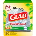 thumbnail image 1 of Glad® ForceFlex Tall Kitchen Drawstring Trash Bags, Gain Original scent with Febreze Freshness, 13 Gallon, 160 ct., 1 of 3