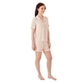 thumbnail image 2 of DreamMark Women's 2-Piece Short Sleeve and Short Notch Collar Pajama Set, 2 of 10