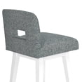 thumbnail image 19 of HH2 Home Upholstered Key Back Wood Adjustable Height Swivel Bar Stool, 19 of 19