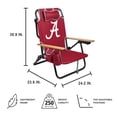 thumbnail image 5 of Logo Brands Alabama Crimson Tide Reclining Beach Chair, 5 of 5
