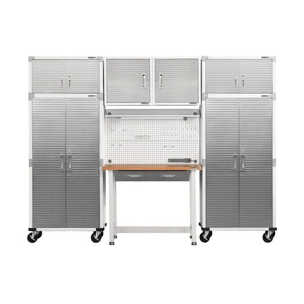 Seville Classics UltraHD 7-Piece Steel Garage Cabinet Storage Set