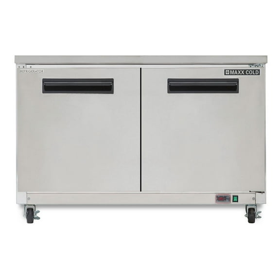 Maxx Cold X-Series Double Door Undercounter Commercial Refrigerator in Stainless Steel (12 cu. ft.)