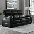 thumbnail image 1 of Member's Mark Maxwell Power Reclining Theater Sofa with Drop Table, Black, 1 of 10