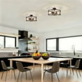 thumbnail image 8 of Cedar Hill 4 -Light 17-in Matte Bronze Semi Flush Mount Light with Light Bulb, 8 of 8