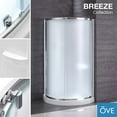 thumbnail image 3 of Breeze 34” x 34” x 77” Corner Shower Kit with Frosted Glass, Walls, Base and Hardware, 3 of 13