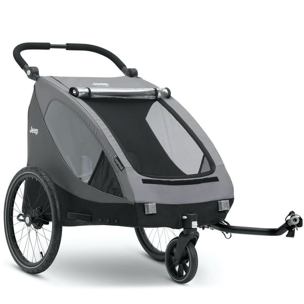 Jeep Everest Child Stroller and Bike Trailer for Kids, Grey - Main Image