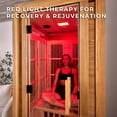 thumbnail image 9 of Backyard Discovery 1-Person Cedar Indoor Infrared Sauna with Red Light Therapy & Chromotherapy, 9 of 15