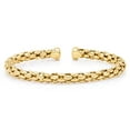 thumbnail image 2 of Mosaic Chain Bangle Bracelet Set in Sterling Silver & 18K Gold Plated, 2 of 7