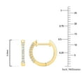 thumbnail image 4 of 0.10 CT. T.W. Diamond Petite Hoop Earrings in 14K Gold, 4 of 5
