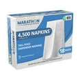 thumbnail interactive-video image 1 of Marathon Tall Fold 1-Ply White Dispenser Napkins, 4500 ct., 1 of 7