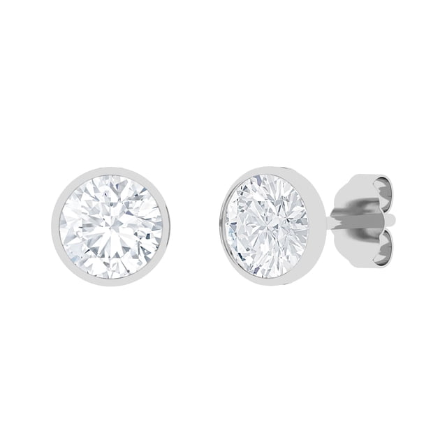Lab Created Diamond Earrings in 14K Gold
