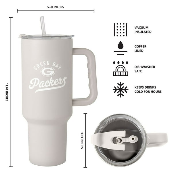 NFL アメフト Packers ドリンクカップ ストロー付き Logo Brands Green
