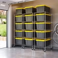 thumbnail image 12 of Seville Classics UltraDurable NSF-Certified Steel Tote Shelving, 25" W x 33" D 4 Tier and 5 Tier Options, 12 of 15
