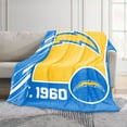 thumbnail image 2 of Logo Brands Los Angeles Chargers 60"x70" Super Plush Blanket, 2 of 6