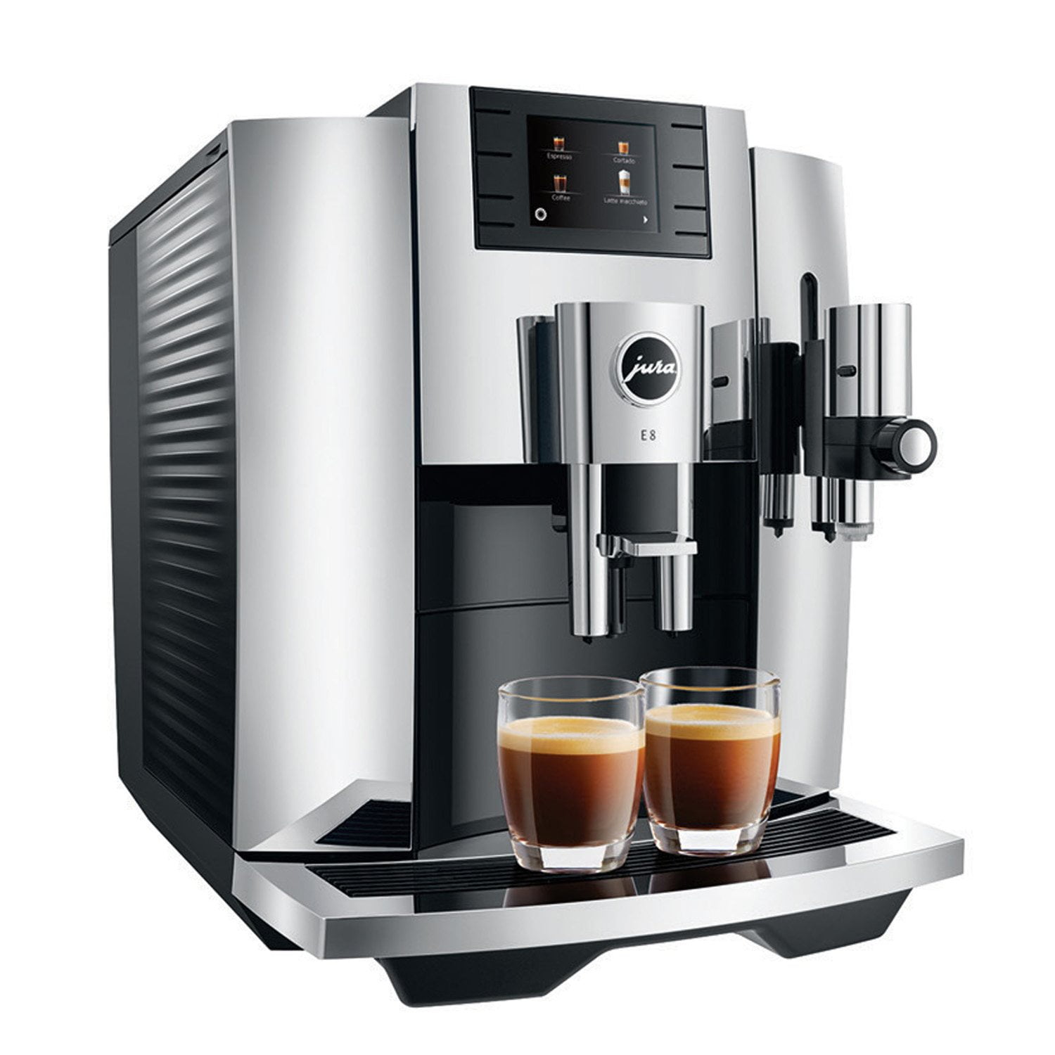 Jura E8 Chrome Fully Automatic Espresso Machine, Includes 17