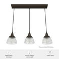 thumbnail image 5 of Hunter Cypress Grove Glass 3 Light Pendant Light Fixture, Round Cluster and Linear Cluster, 5 of 9