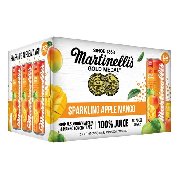 Martinelli's Sparkling Apple Mango Juice 8.4 fl. oz., 12 pk
