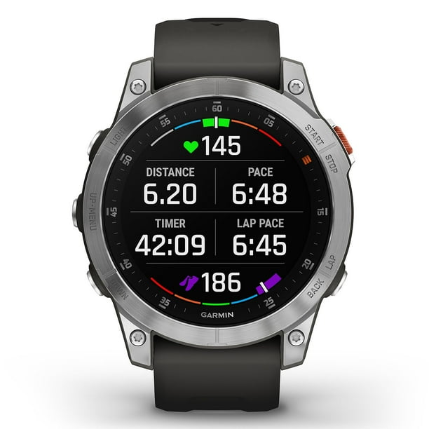 時計 Garmin Epix Steel / Graphite 47mm Garmin Epix 2nd Generation, 47mm Slate Steel with Graphite Band