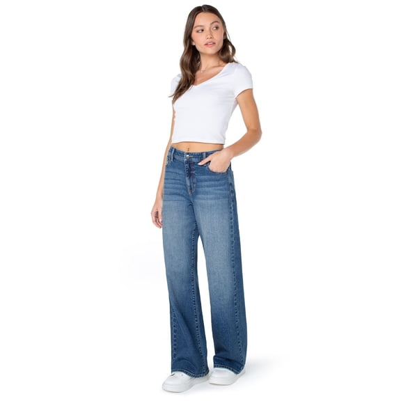 BCBG Generation Women's Baggy Wide Leg Jean