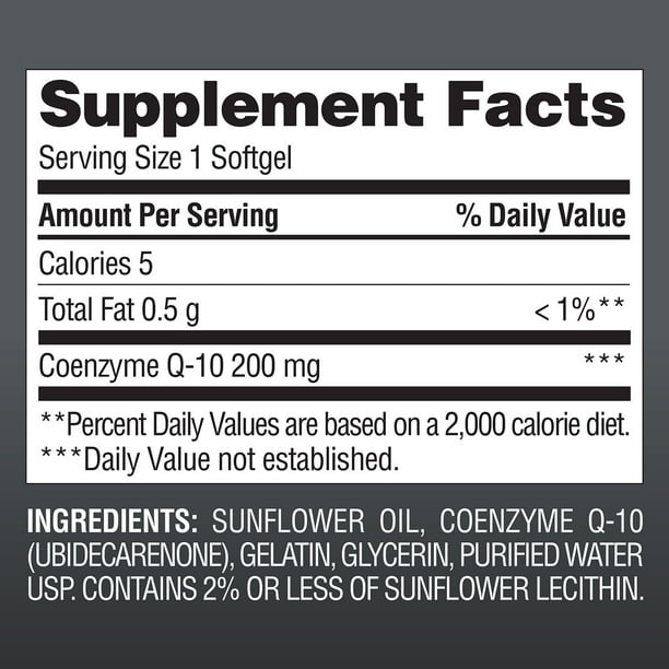 Nature Made CoQ10 200mg – Twin Pack (90 Capsules Each, 180 Total) For Heart Health