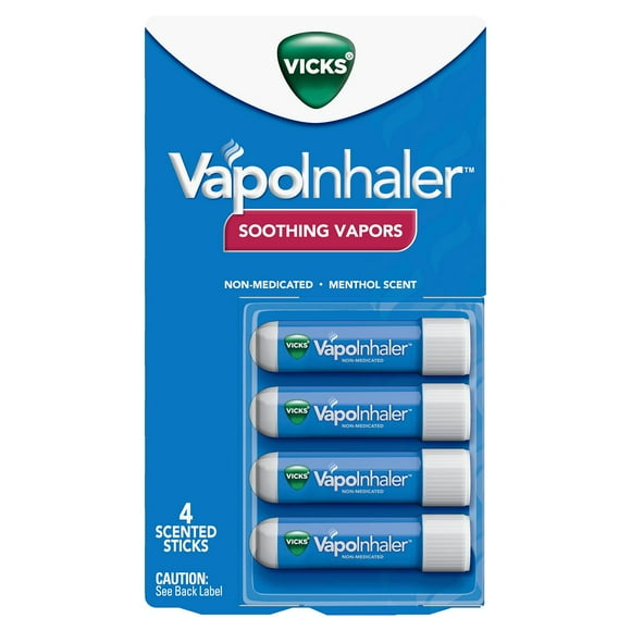 Vicks VapoInhaler, Portable Nasal Decongest Inhaler, Menthol Scent (4 pk.)