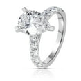 thumbnail image 3 of Lab Created Pear Cut Diamond Ring in 18K Gold, 3 of 9
