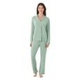 thumbnail image 1 of DreamMark Women's 2-Piece Notch Collar Pajama Set, 1 of 11