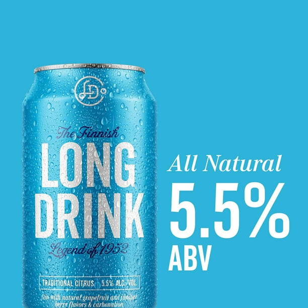 The Finnish Long Drink Legend of 1952 Traditional (355 ml can, 6