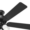 thumbnail image 3 of Hunter 52 inch Swanson Matte Black Ceiling Fan with LED Light Kit and Pull Chain, 3 of 12