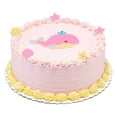 thumbnail image 1 of Pink Whales 10" Double Layer Cake, 1 of 1