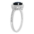 thumbnail image 2 of Emerald Cut Gemstone & 0.23 Halo Diamond Ring in 14K Gold, 2 of 4