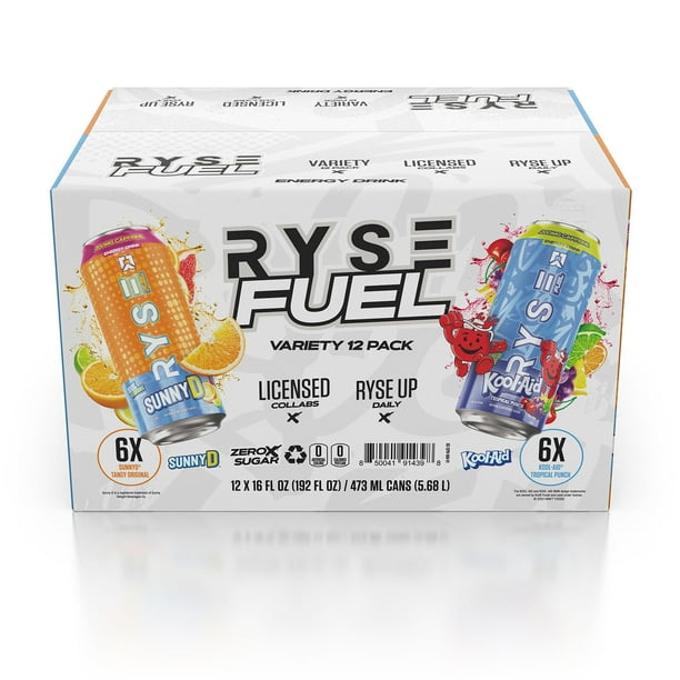 RYSE Fuel Energy Drink Variety Pack (16 fl. oz., 12 pk